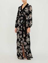 Load image into Gallery viewer, MYLA - Hyde Park Long Gown - Black/Floral Design