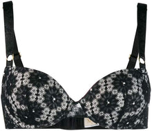 Load image into Gallery viewer, Black and White Padded Underwired Bra