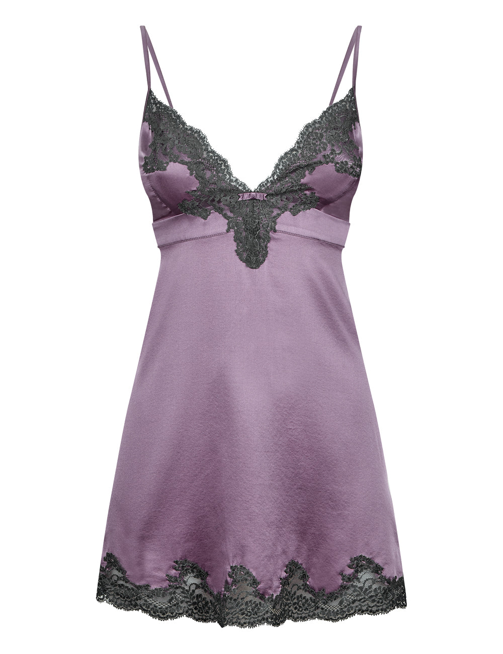 MYLA Heritage Silk Babydoll - Mauve/Slate - XS - S - M - L - XL