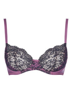 Myla Heritage Silk Non Padded Bra Mauve Slate