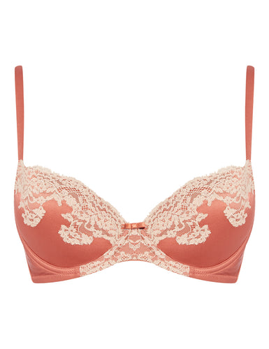 Heritage Silk Padded Plunge Tea Rose Rose Gold