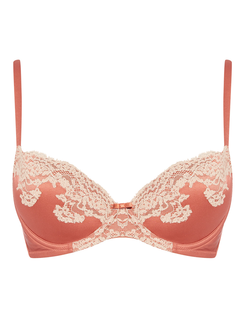 Heritage Silk Padded Plunge Tea Rose Rose Gold