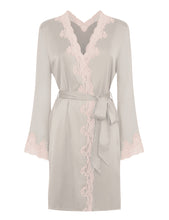 Load image into Gallery viewer, MYLA Heritage Silk Short Robe - Marble/Granite Pink - XS - S - M - L - XL
