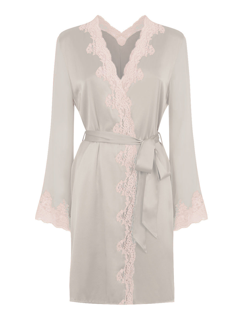 MYLA Heritage Silk Short Robe - Marble/Granite Pink - XS - S - M - L - XL