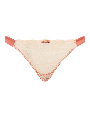 Myla Heritage Silk Thong Tea Rose Rose Gold