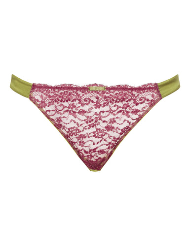 Myla Heritage Silk Thong Old Gold & Persian Rose 