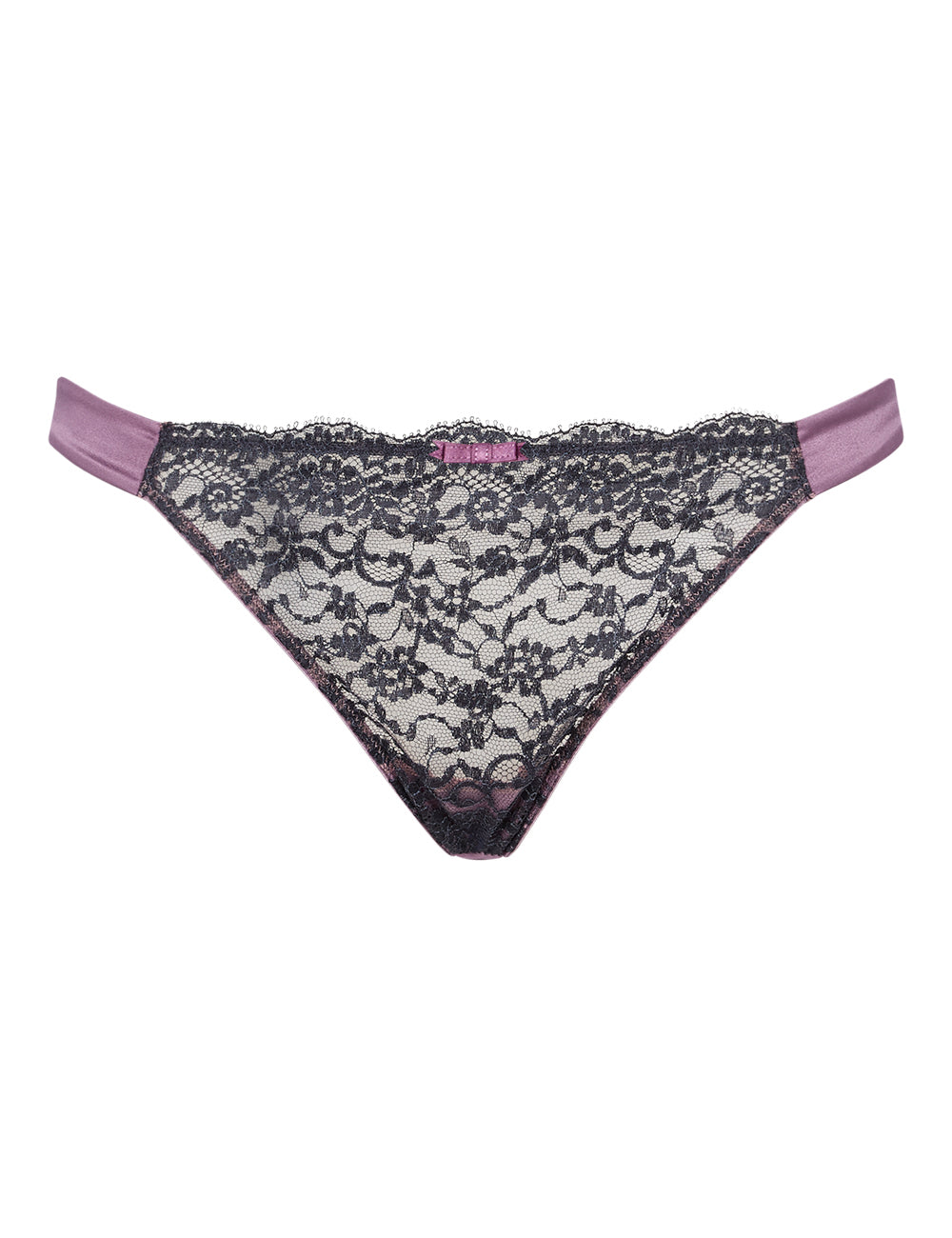 Myla Heritage Silk Thong Mauve Slate