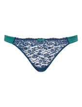 Load image into Gallery viewer, Myla Heritage Silk Thong Emerald Ink