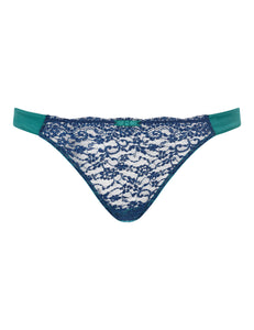 Myla Heritage Silk Thong Emerald Ink