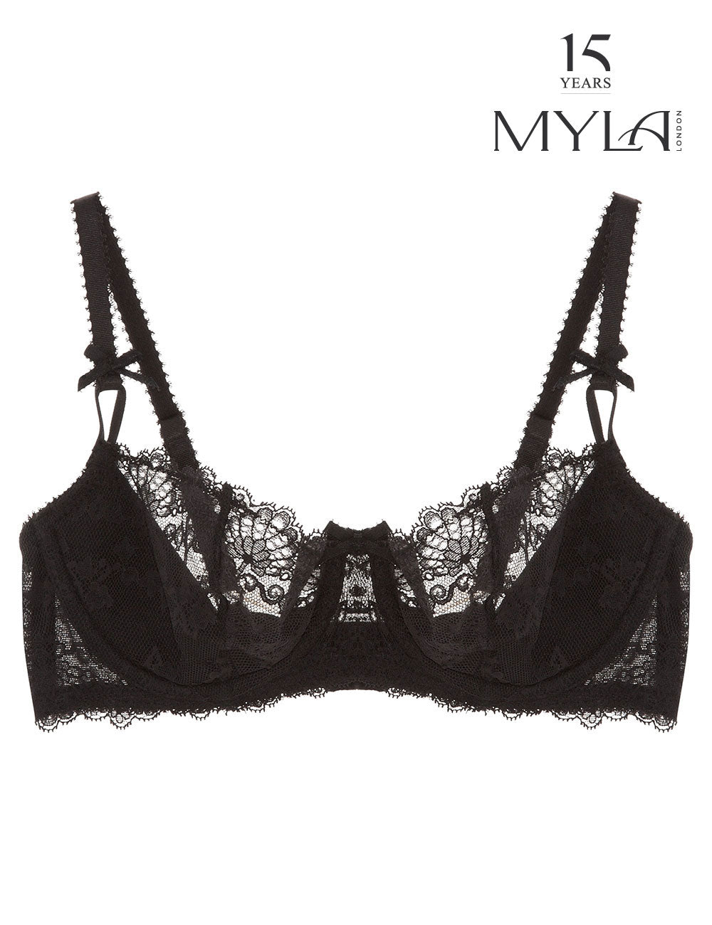 MYLA Nicole Balcony Bra - Black - 32B - 32D - 32DD - 34C - 34DD - 34F - 36B - 36D - 36DD - 32F - 32E - 34E - 36C