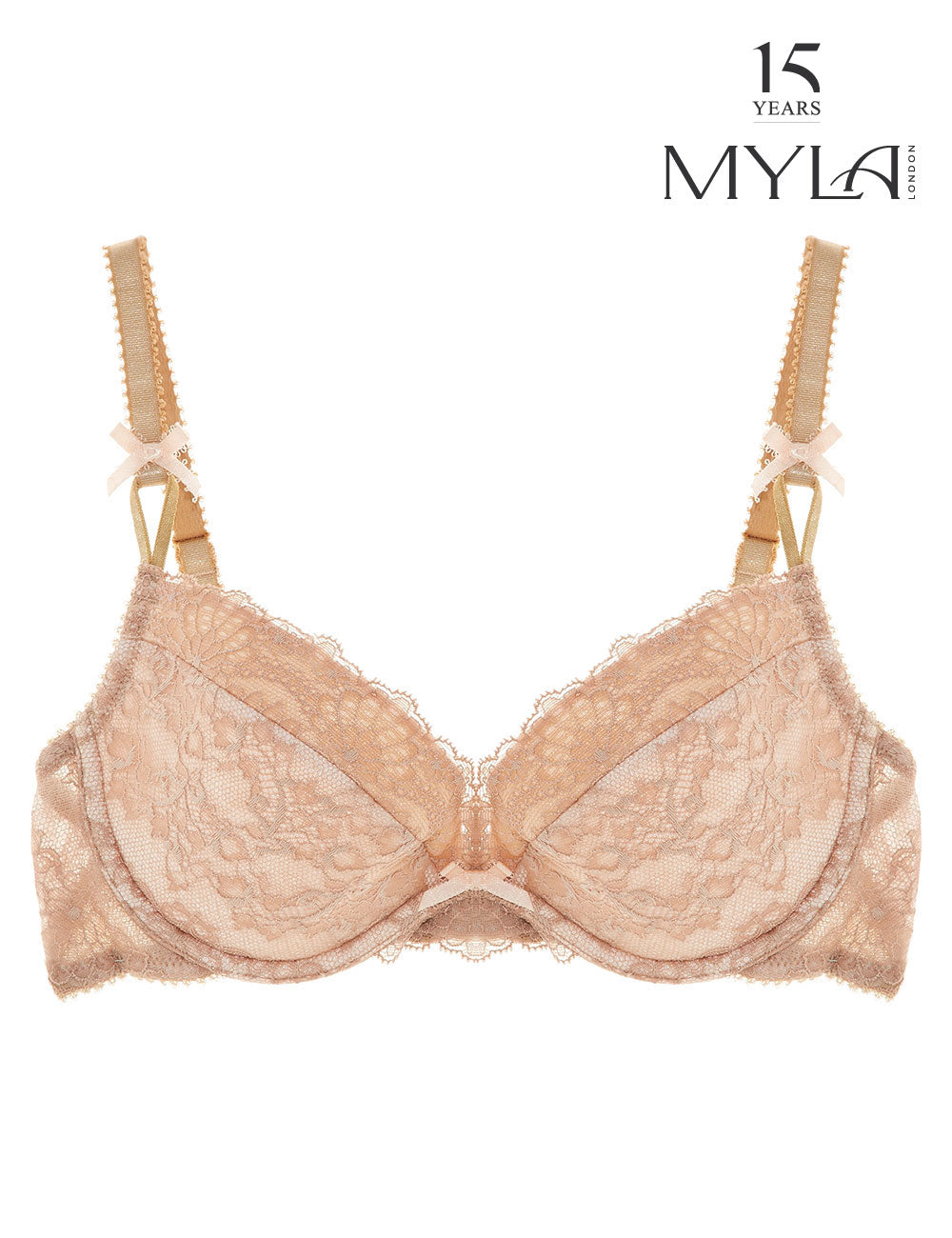 MYLA Nicole Padded Plunge Bra - Nude