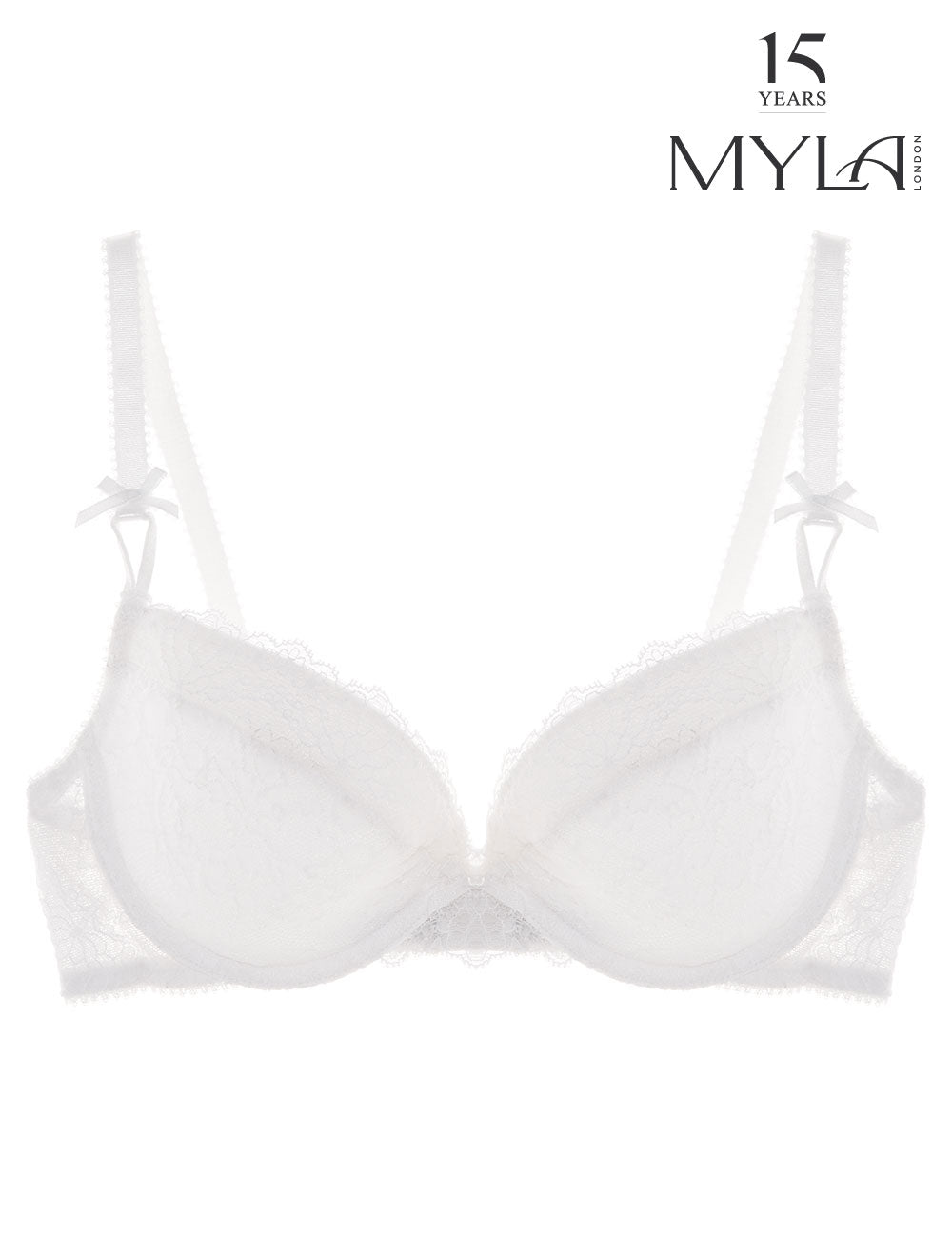MYLA Nicole Padded Plunge Bra - White – Designer Lingerie Ltd.