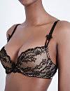 Load image into Gallery viewer, MYLA Nicole Padded Plunge Bra - Black/Nude