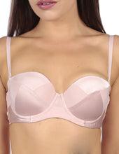 Load image into Gallery viewer, Patchwork Silk Padded Strapless Granite Pink