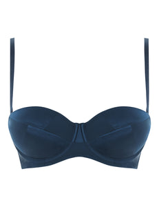 MYLA Patchwork Padded Strapless Bra - Ink Blue - 32A - 32B - 32C - 32D - 32DD - 34A - 34B - 34C - 34D - 34DD - 36A - 36B - 36C - 36D - 36DD