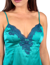 Load image into Gallery viewer, MYLA Heritage Silk Babydoll - Emerald/Ink Blue - XS - S - M - L - XL