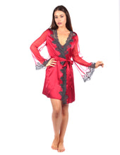 Load image into Gallery viewer, Heritage Silk Short Robe Lipstick Slate