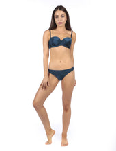 Load image into Gallery viewer, MYLA Patchwork Padded Strapless Bra - Ink Blue