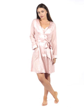 Load image into Gallery viewer, MYLA Patchwork Short Robe - Granite Pink